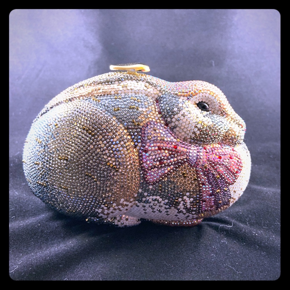 Rare Judith Leiber Crystal Bunny Clutch